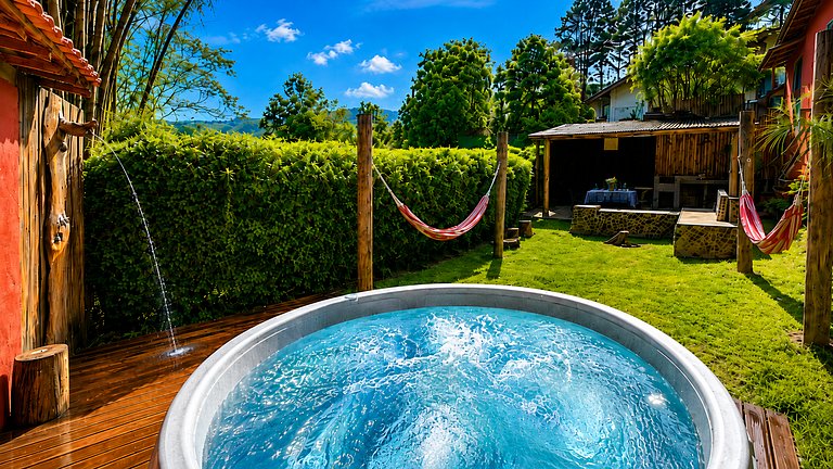 Casa do Córrego: jacuzzi e cavalgadas para grupos