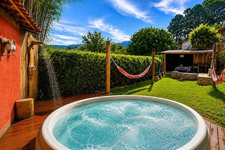 Casa do Córrego: jacuzzi e cavalgadas para grupos